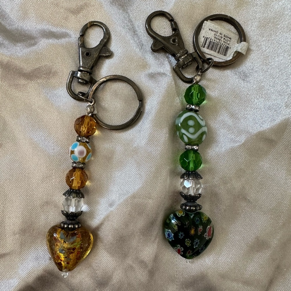 Glass Heart Keychain